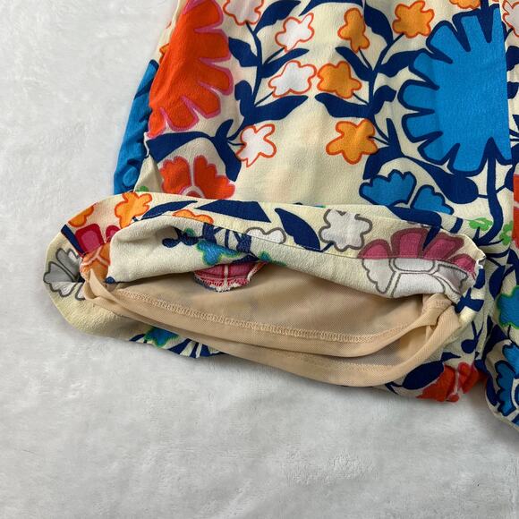 Plenty by Tracy Reese High Neck Sleeveless Floral Ruffle Trim Romper Size XS - Picture 10 of 16